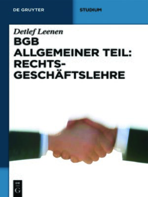 cover image of BGB Allgemeiner Teil